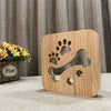 Creative Wooden Dog Paw Desk Lamp