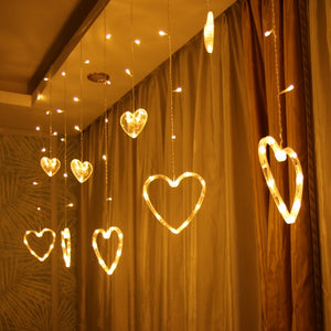 Romantic LED love Light Christmas lights Indoor/Outdoor Decorative Love Curtains Lamp For Holiday Wedding Party lighting